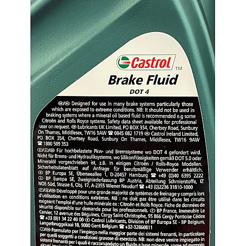 CASTROL CLASSIC Brake Fluid BRAKE FLUID DOT 4 1L Castrol15036B