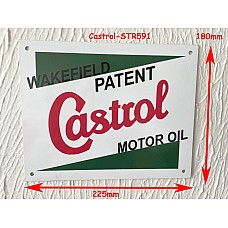 Castrol Classic Oil Enamel Metal Sign 225mm x 180mm   Castrol-STR591