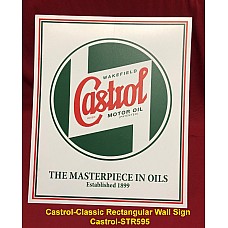 Castrol-Classic Rectangular Wall Sign - Castrol-STR595