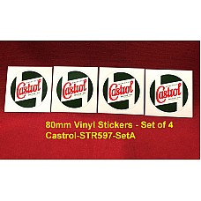 Castrol Classic Oil Windscreen Sticker  (Sold as a set of Four) Castrol-STR597-SetA